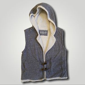 Girl's Faux Fur Lined Vest M 10-12 Cotton Blend